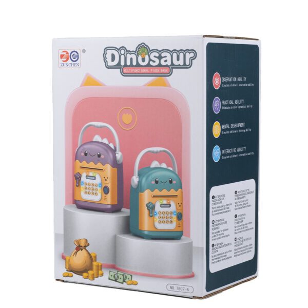 Сейф скарбничка дитяча Dinosaur Piggy Bank з відбитком пальця і розпізнаванням обличчя дитяча сейф скарбничка_7807V_Milantium_5