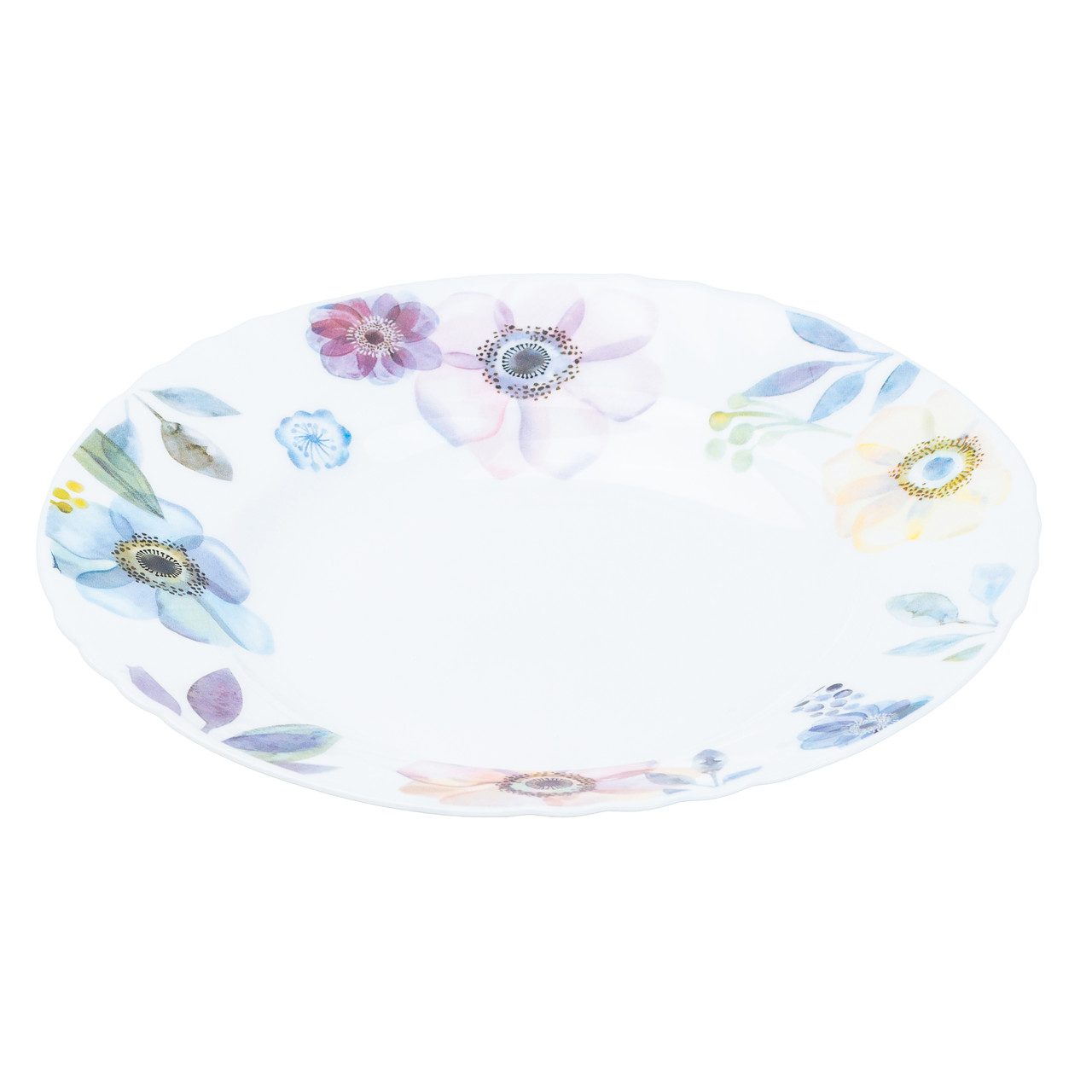 Столовий сервіз тарілок 24 штуки порцелянових на 6 персон білий квіти HP23408_HP23408_Milantium_2