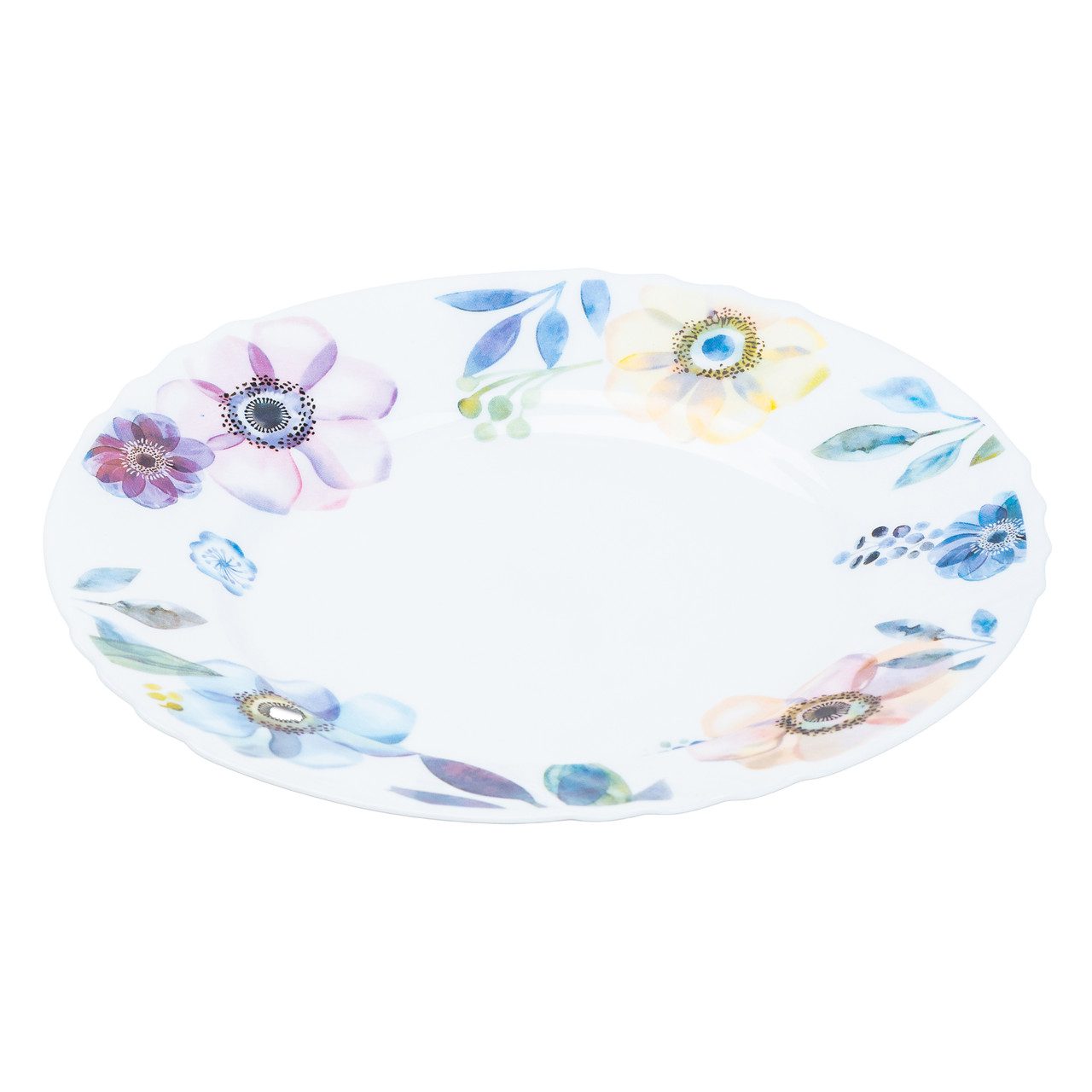 Столовий сервіз тарілок 24 штуки порцелянових на 6 персон білий квіти HP23408_HP23408_Milantium_5