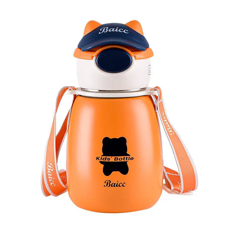 Термос дитячий з поїльником Baicc Kids Bottle 500ml термос із трубочкою для дітей Жовтогарячий – купити в Україні недорого