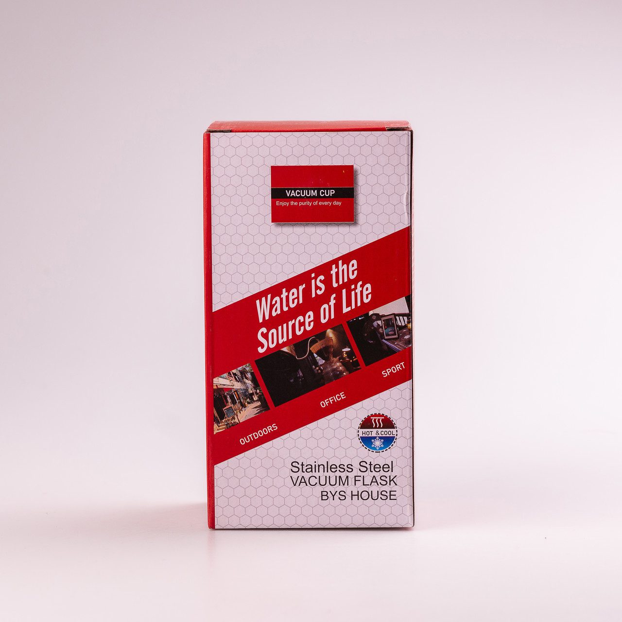 Термос нержавеющая сталь 500 мл металевий з ручкою Сріблястий_HPGM501S_Milantium_3