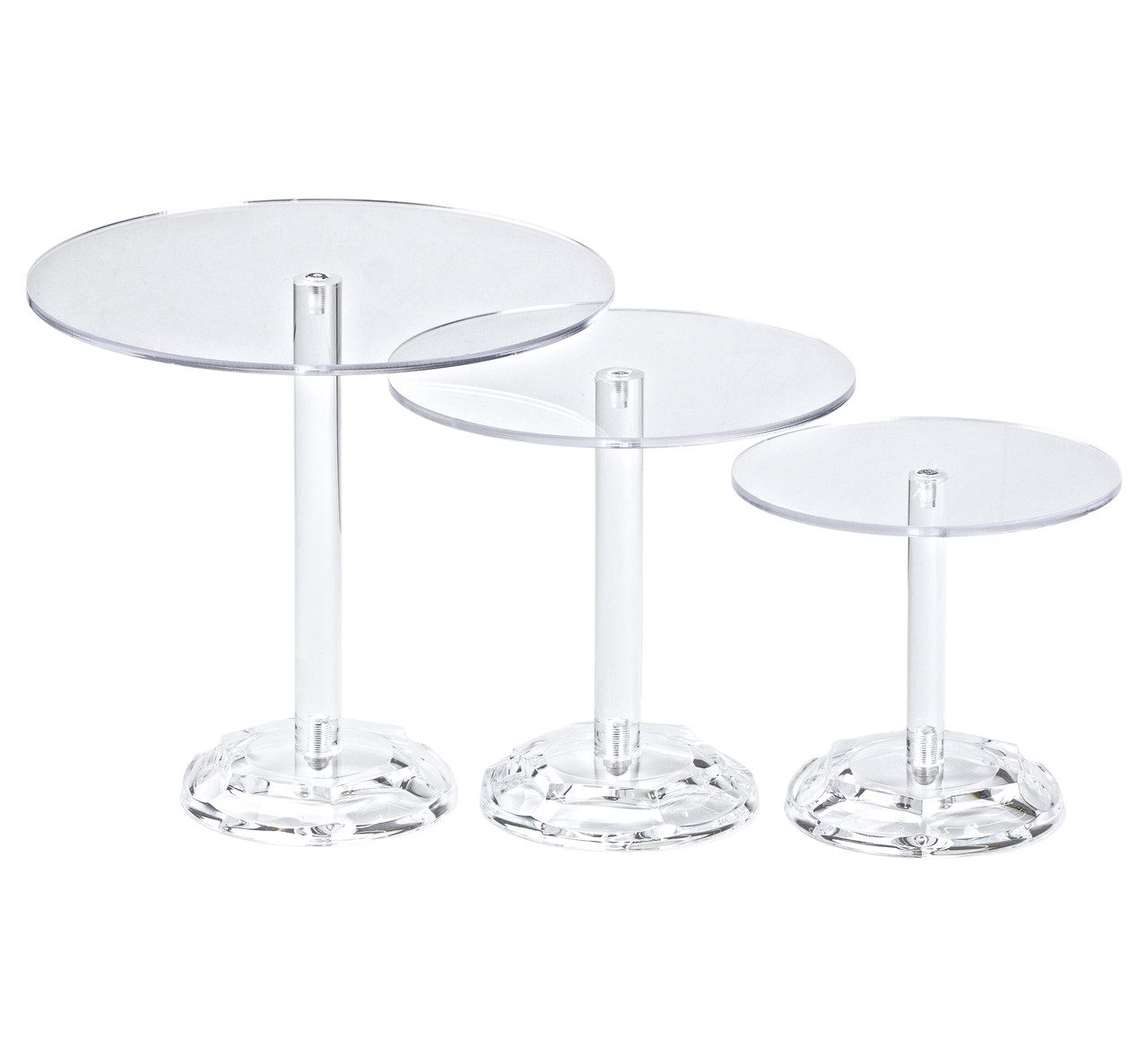 Тортівниця на ніжці набір 3 штуки 28.5 см • 23.5 см • 18 см підставка під торт_HP48635_Milantium_2