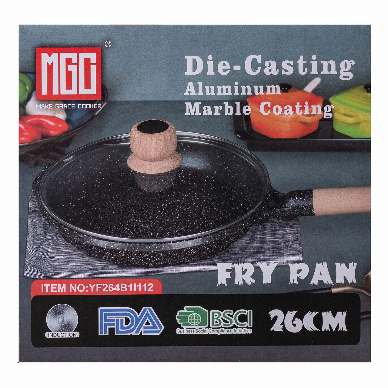 мраморное антипригарное покрытие Ø 26 см