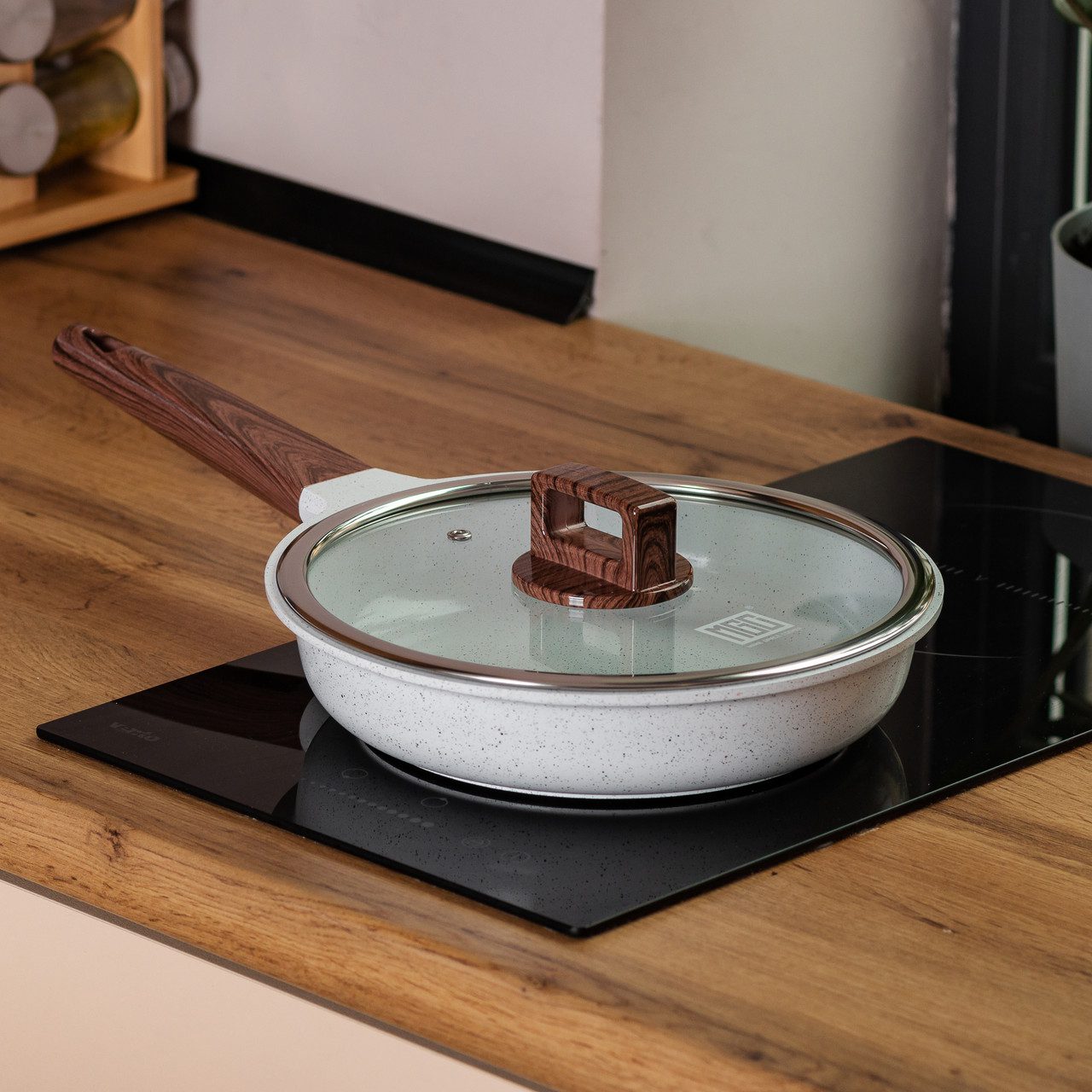 Алюминиевая сковорода с керамическим антипригарным покрытием 2 л Ø 24 см біла MGC HP-4-466_HP-4-466_Milantium_5