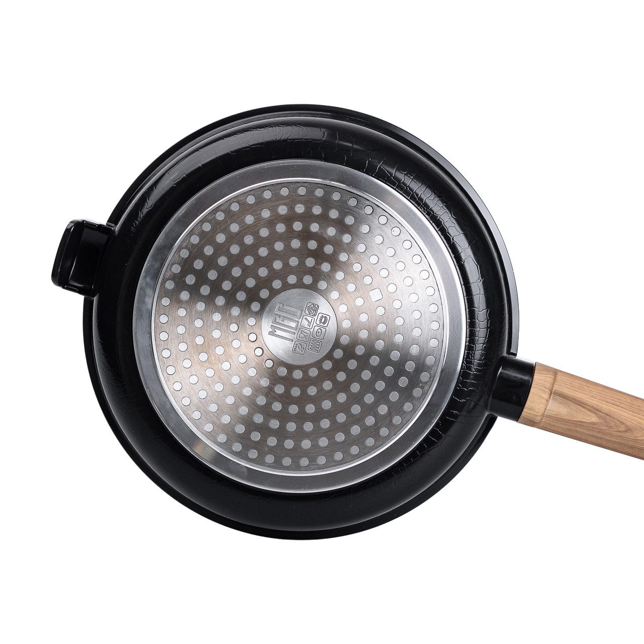 Алюмінієва сковорода з керамічним покриттям антипригарним 1.8 л Ø 24 см чорна MGC HP-4-457B_HP-4-457B_Milantium_3