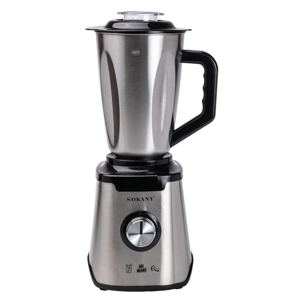 Блендер з чашею 1.5 літра для коктейлів та смузі портативний 2 режими швидкості з кавомолкою 1000 Вт Sokany SK-187_SK-187_Milantium_2