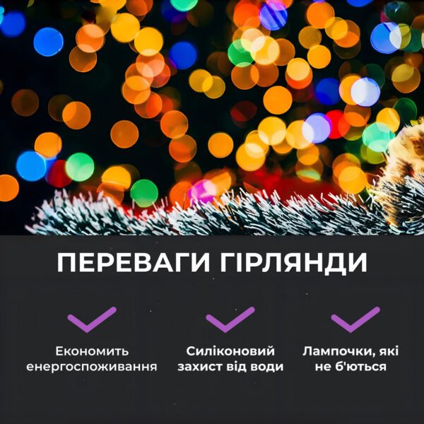 Гірлянда роса на пульті 100 метрів на 1000 led світлодіодів крапля на білому дроті мультиколор 1000L100MWML_1000L100MWML_Milantium_4