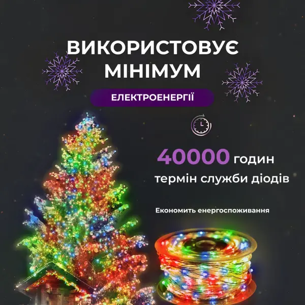 Гирлянда роса на пульте 100 метров на 1000 led світлодіодів крапля на білому дроті мультиколор 1000L100MWML_1000L100MWML_Milantium_5
