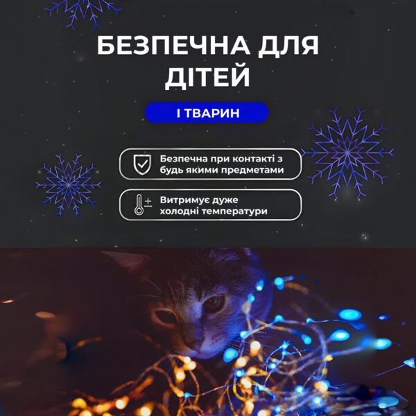 Гірлянда роса на пульті 200 метрів на 2000 led світлодіодів крапля на білому дроті синя 2000L200MWBL_2000L200MWBL_Milantium_4