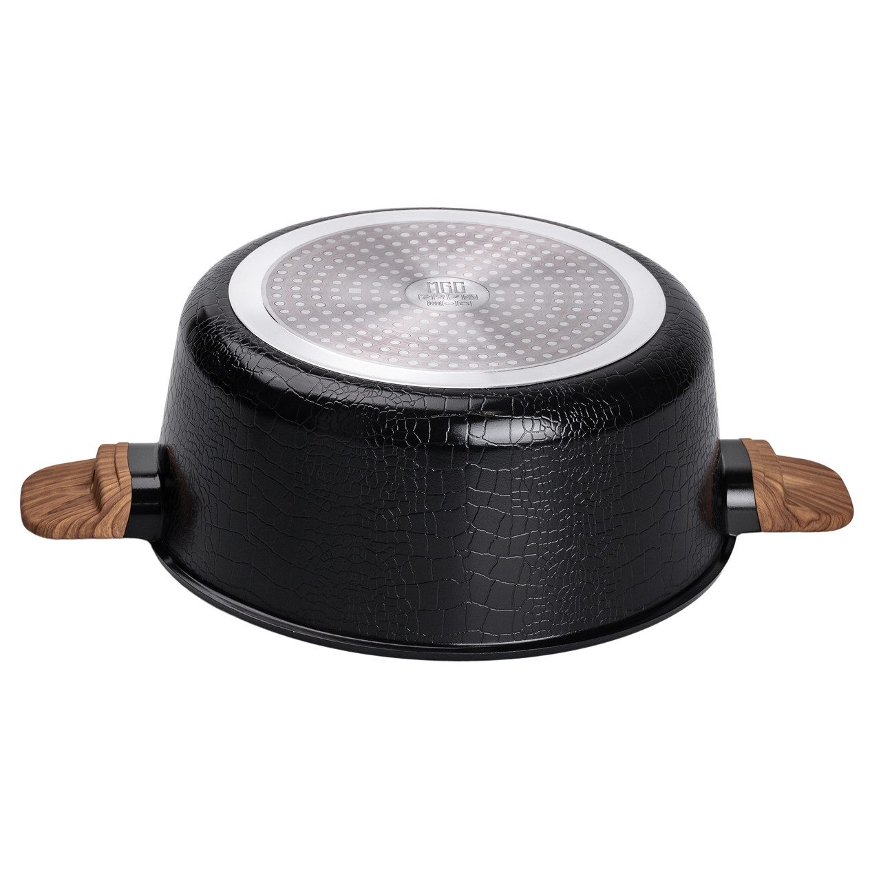 Алюминиевая кастрюля с керамическим покрытием не -старики 7.7 л Ø 30 см чорна MGC HP-4-455B_HP-4-455B_Milantium_3