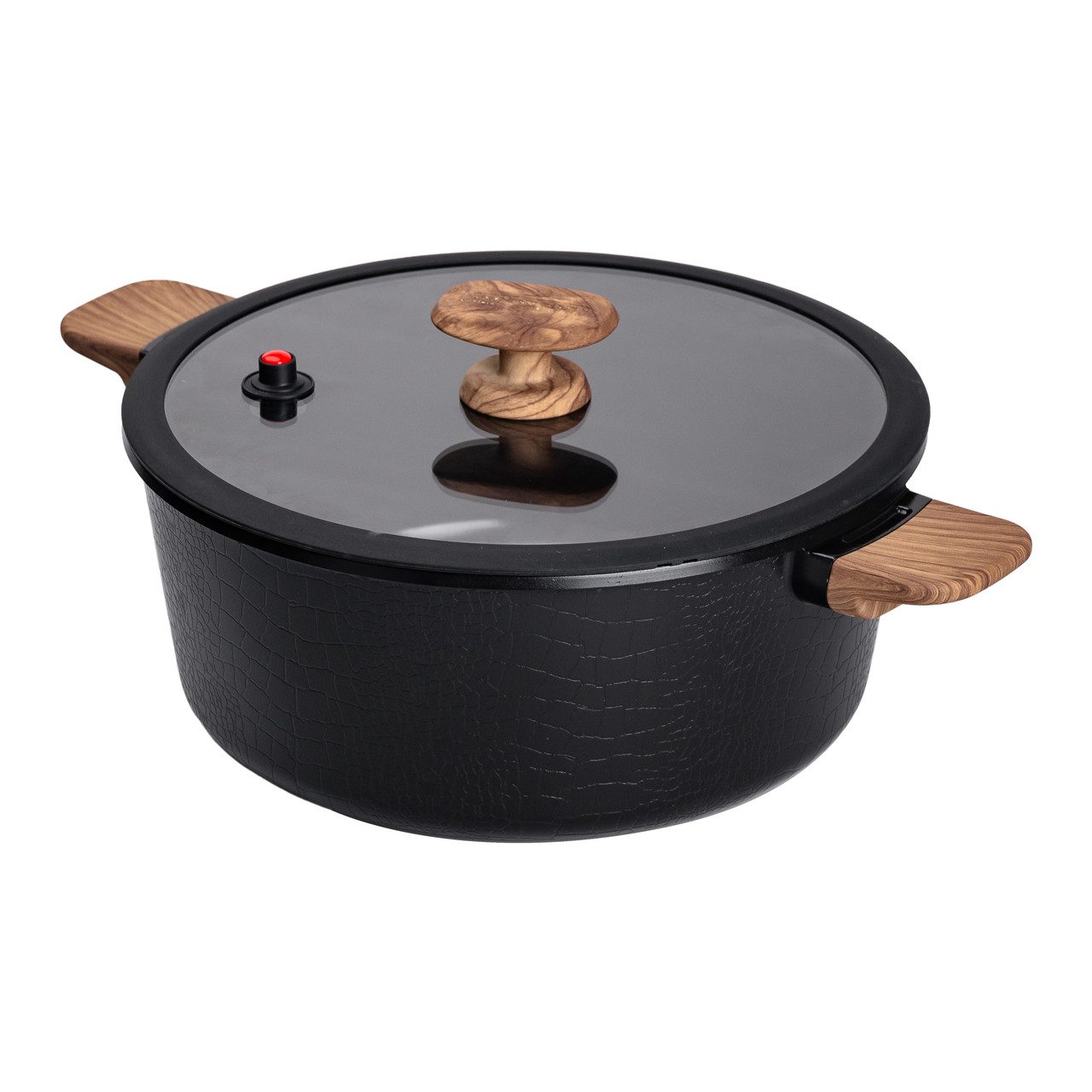 Алюминиевая кастрюля с керамическим покрытием не -старики 7.7 л Ø 30 см чорна MGC HP-4-455B_HP-4-455B_Milantium_4