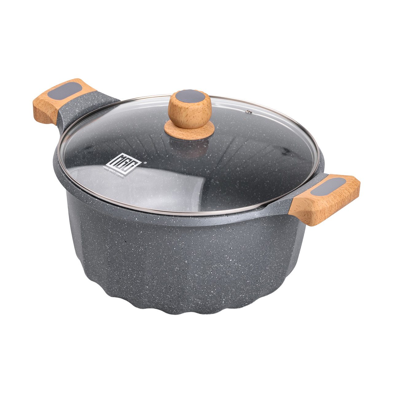 Велика алюмінієва каструля об&кстати;емом 11 літрів з антипригарною кришкою Ø32 см HP-4-435G_HP-4-435G_Milantium_4