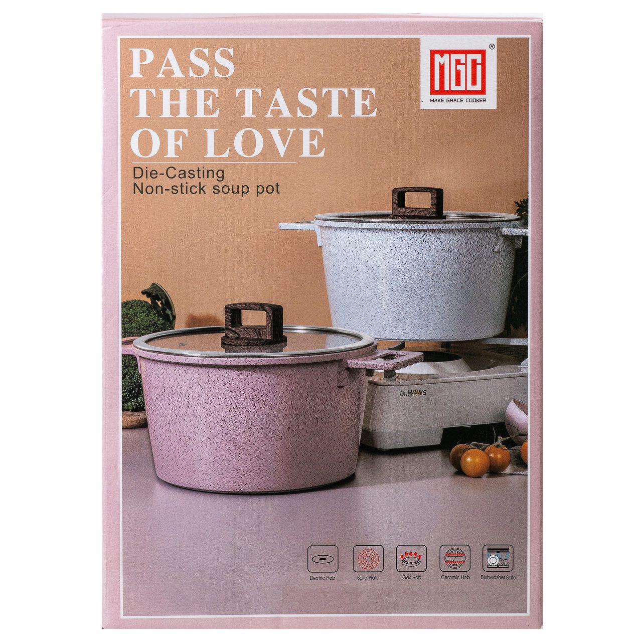 Алюминиевая кастрюля с керамическим покрытием не -стабильного Ø 24 см Біла MGC HP-4-441_HP-4-441_Milantium_6