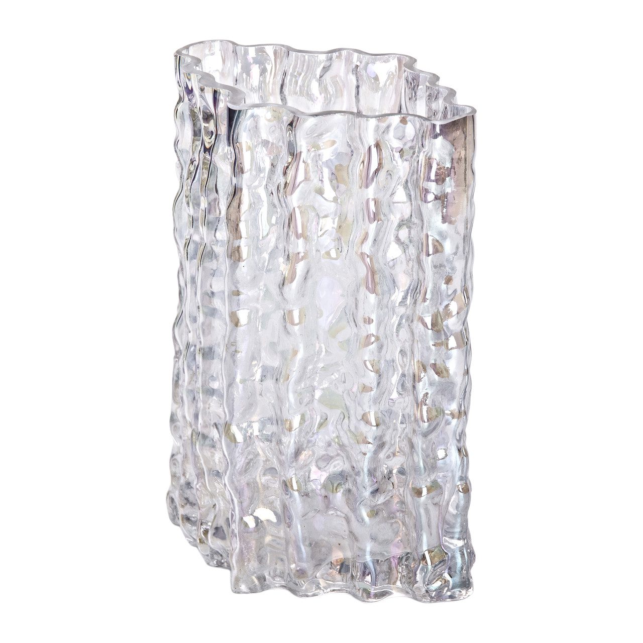 Декоративна прямокутна скляна ваза для квітів прямокутна 20