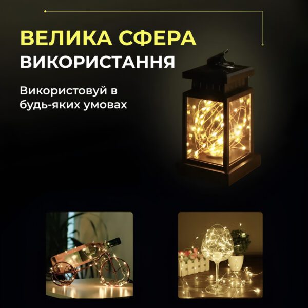 Світлодіодна гірлянда Роса 3 метри на батарейках 30 led нитка на білому дроті жовта 30L3MWY_30L3MWY_Milantium_2