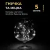 Світлодіодна гірлянда Роса 5 метрів на батарейках 50 led нитка на зеленому дроті біла 50L5MGW_50L5MGW_Milantium_2