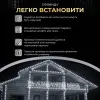 Вулична гірлянда бахрома 12(м) 200 led світлодіодів біла зовнішня білий дріт 12MWW_12MWW_Milantium_5