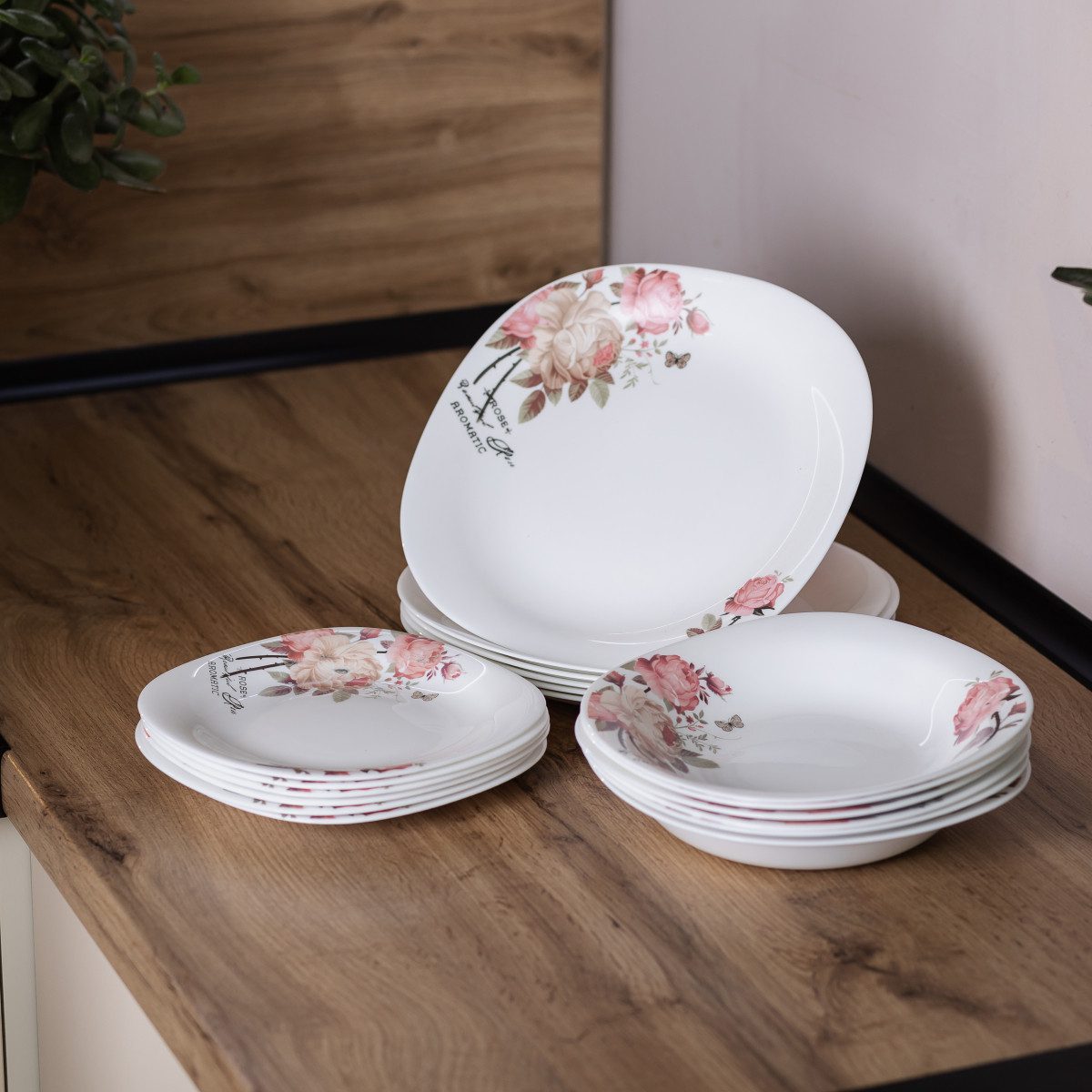 Столовий сервіз керамічний на 6 персон 18 тарілок білий HP-7-714_HP-7-714_Milantium_6