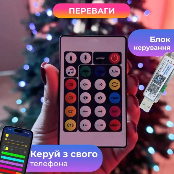 5 м з керуванням зі смартфона зелена