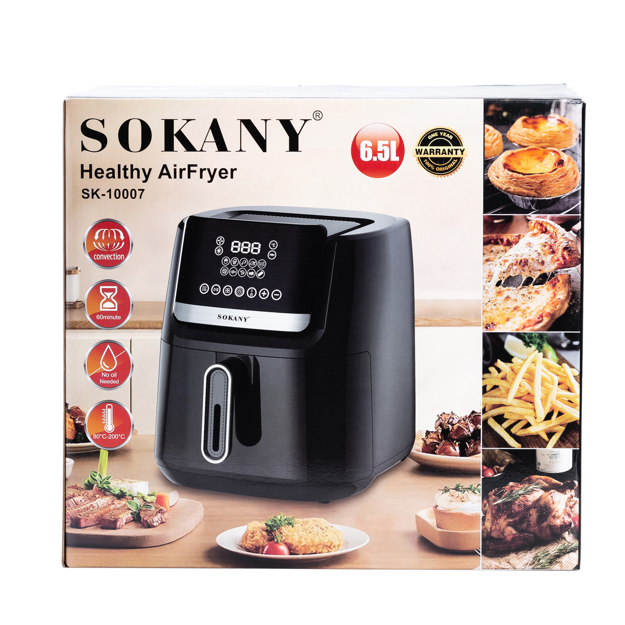 Аерогриль-фритюрниця SOKANY SK-10007 електрична на 6.5л