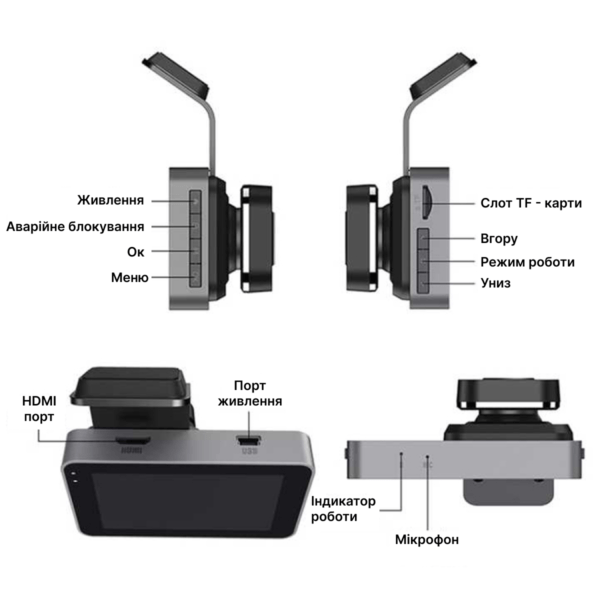 Відеореєстратор для авто Light Dual Lens Vihicle BlackBOX DVR з камерою заднього виду Y11ANDB_Y11ANDB_Milantium_6