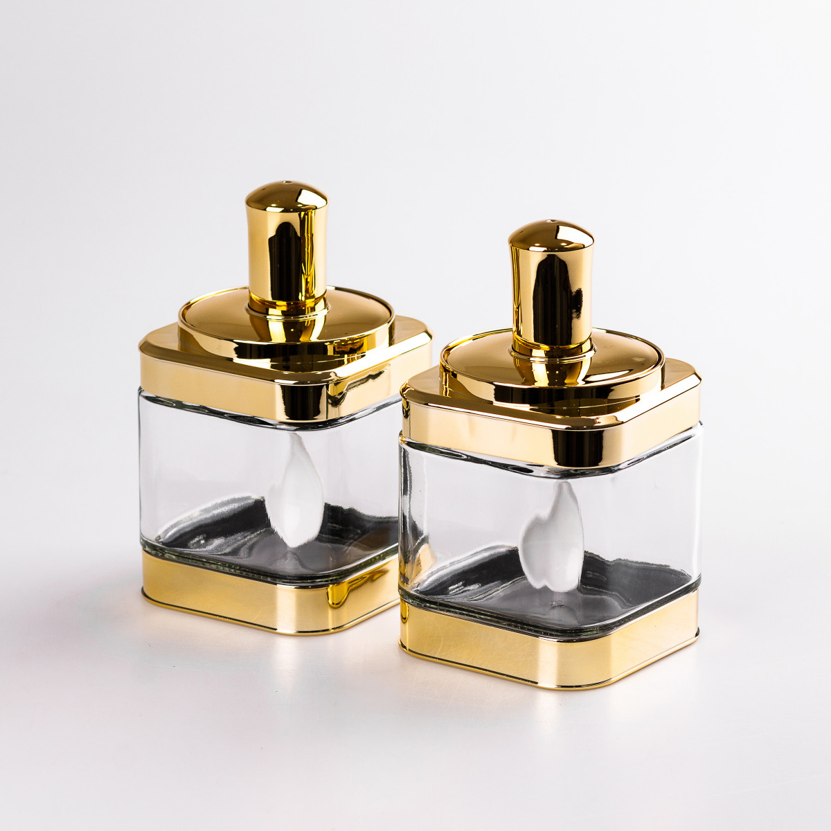 Банки для сипучих продуктів набір з 2 шт з кришкою і ложкою_HP531FS02J_Milantium_2