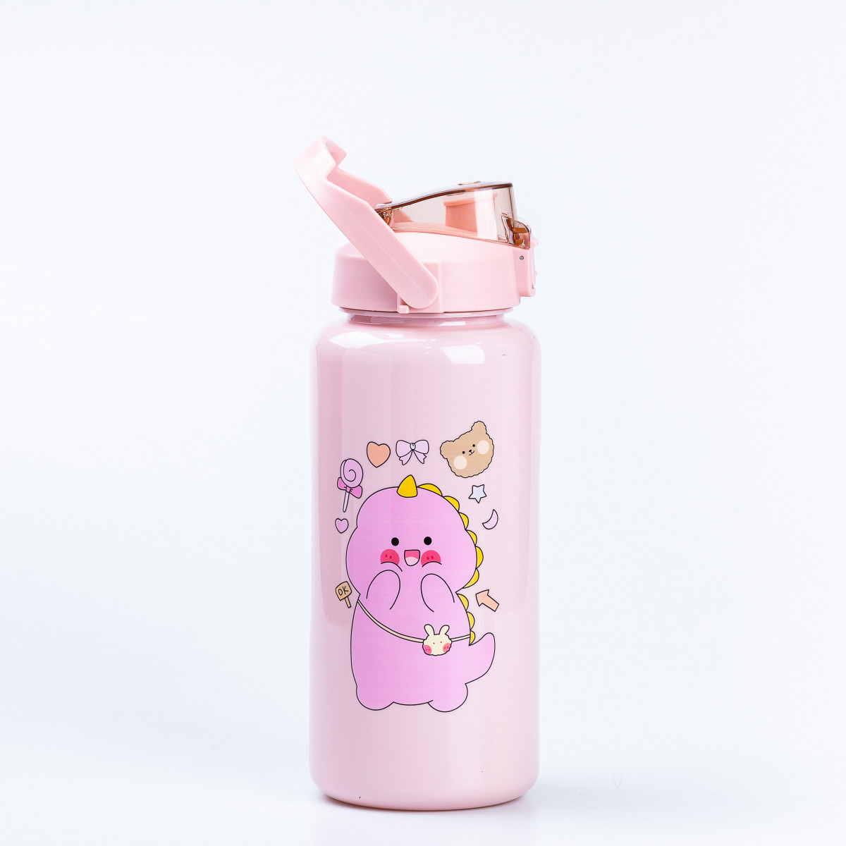 Набір багаторазових пляшок 3 в 1 Дракоша 0.3л 0.7л 2л рожевий_HPZSB120013P_Milantium_3