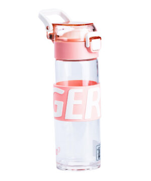 Бутылка для воды 460 мл скляна з пластиковою кришкою Рожевий HP17299P_HP17299P_Milantium_1