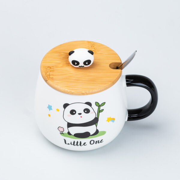 Чашка керамічна Панда 450 мл з бамбуковою кришкою "Little One"_HP7203B_Milantium_3
