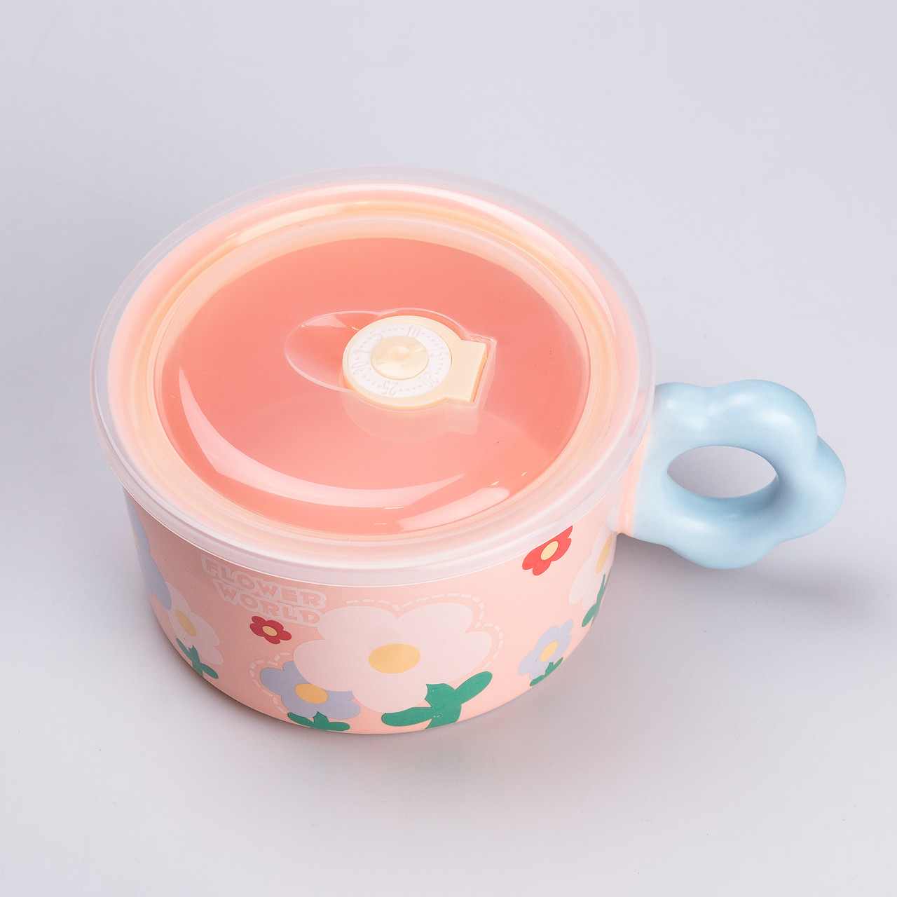 Миска для локшини керамічна 750 мл із кришкою Рожева_HP7200P_Milantium_2