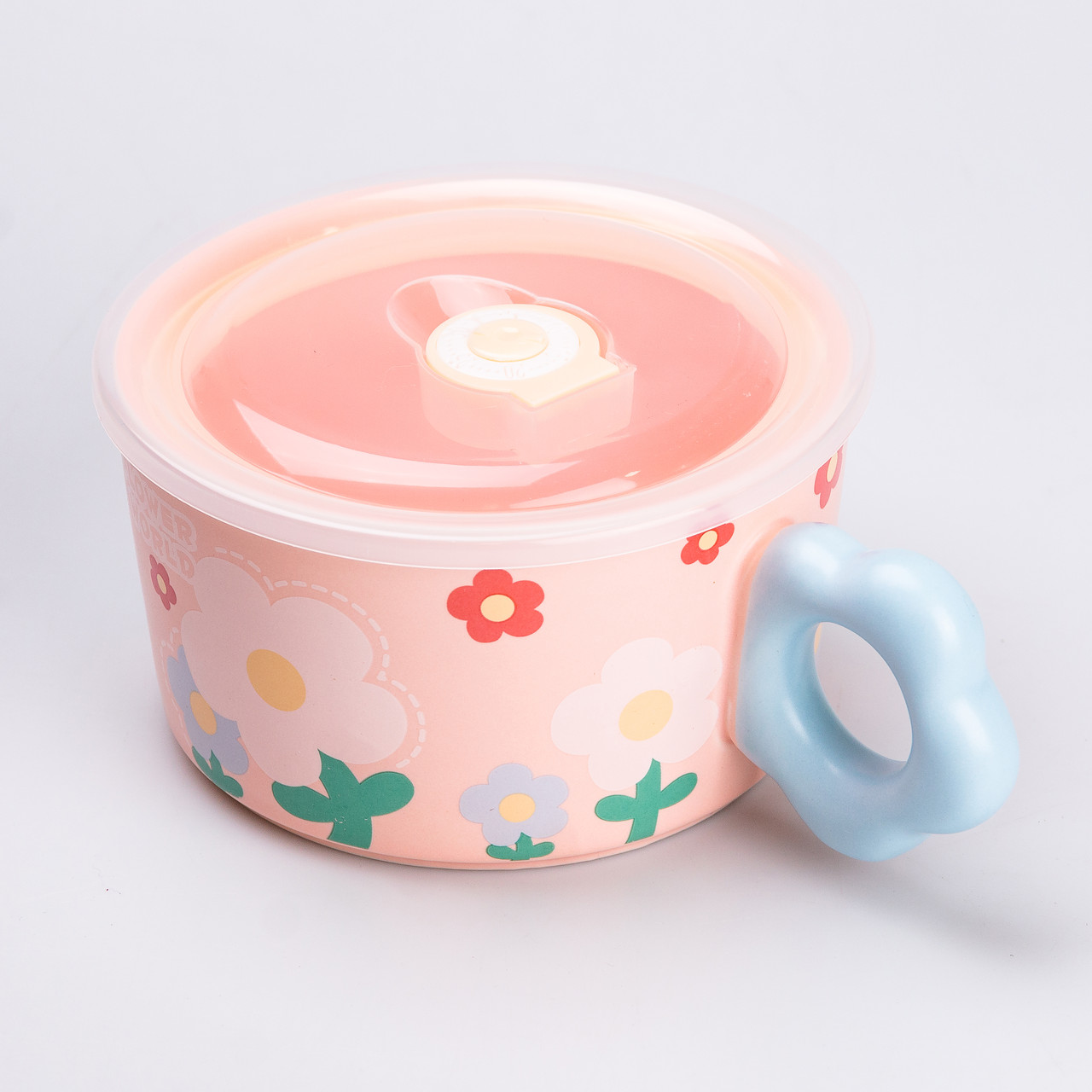 Миска для локшини керамічна 750 мл із кришкою Рожева_HP7200P_Milantium_4