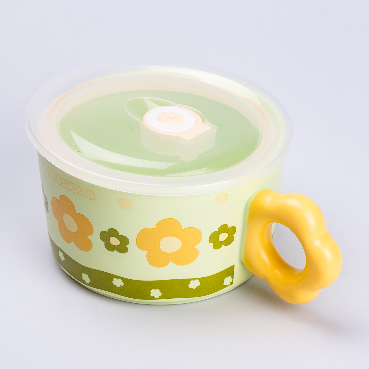 Миска для локшини керамічна 750 мл із кришкою Зелена_HP7200GR_Milantium_2