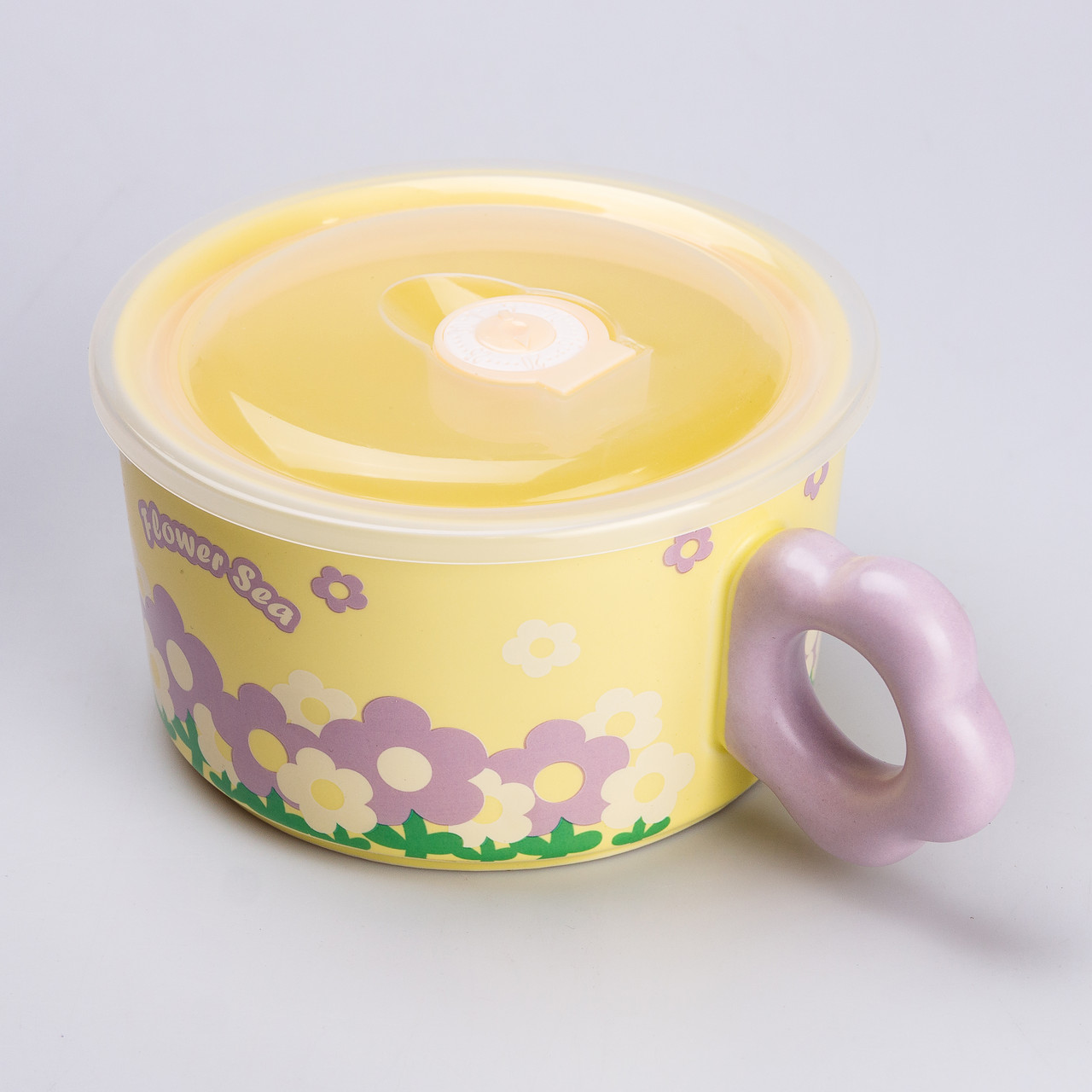 Миска для локшини керамічна 750 мл із кришкою Жовта_HP7200Y_Milantium_2