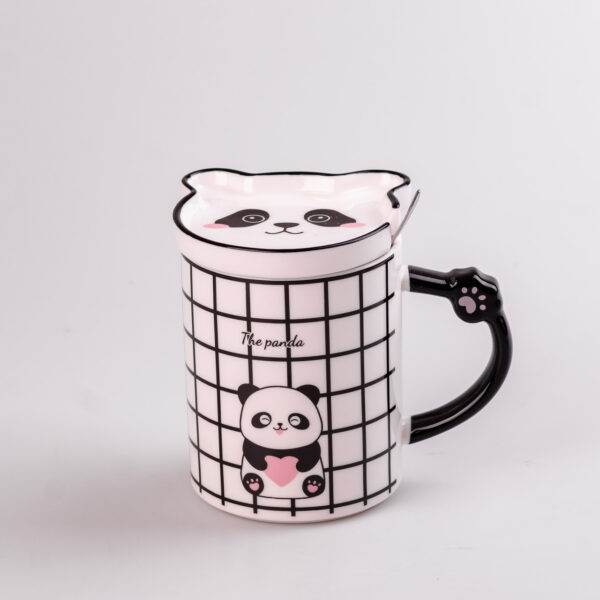 Чашка керамічна The Panda 350мл з блюдцем та ложкою_HPCY8369C_Milantium_2