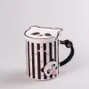 Чашка керамічна The Panda 350мл з блюдцем та ложкою Смужка_HPCY8369ST_Milantium_2