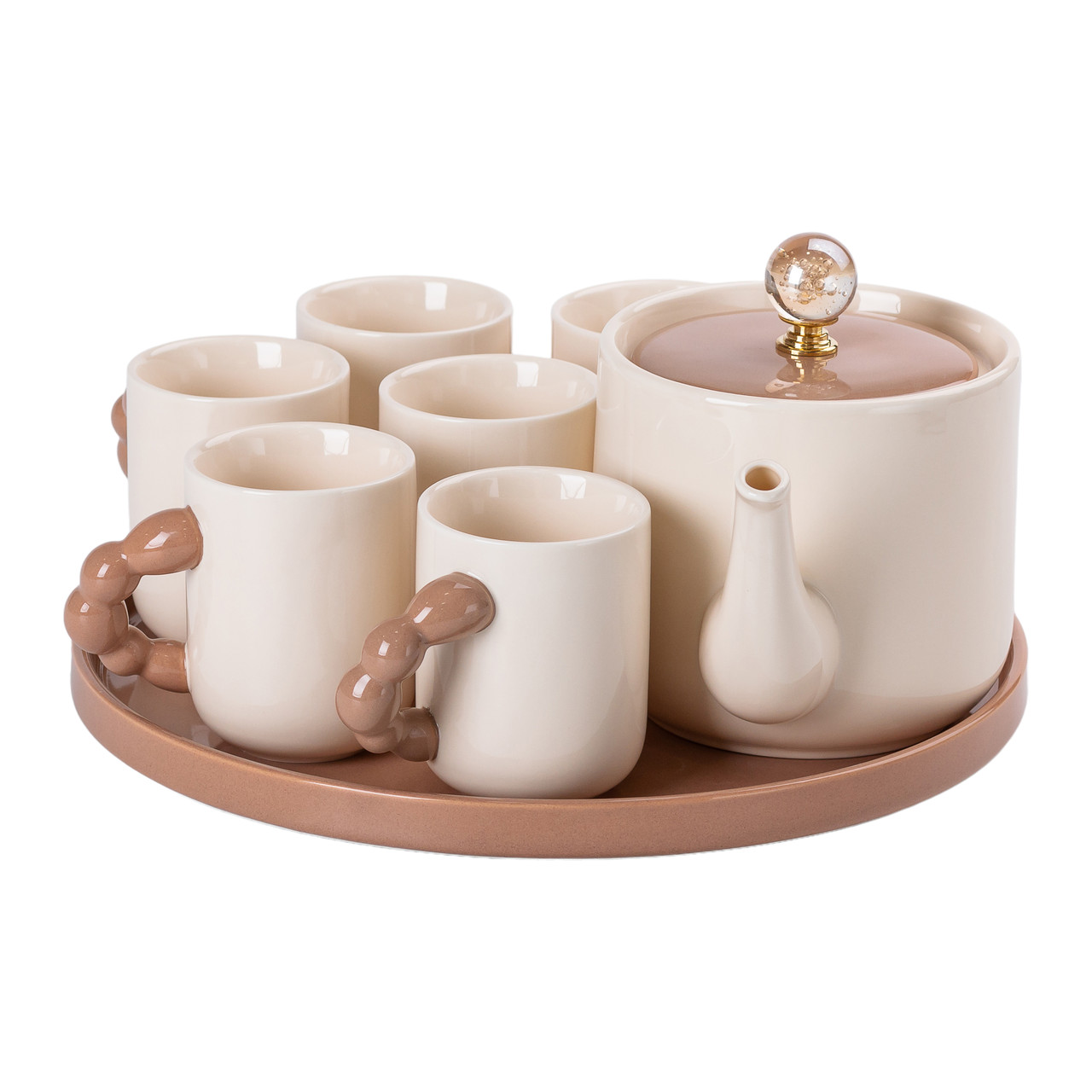 Чайний набір на 6 персон із порцелянаовою підставкою HP-15-24_HP-15-24_Milantium_6