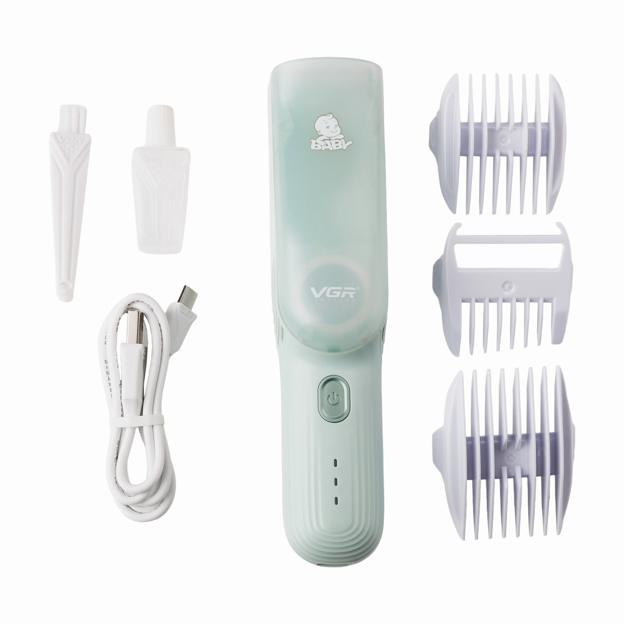 Дитяча машинка для стрижки з насадками акумуляторна безшумна VGR V-155_HP-V-155_Milantium_7