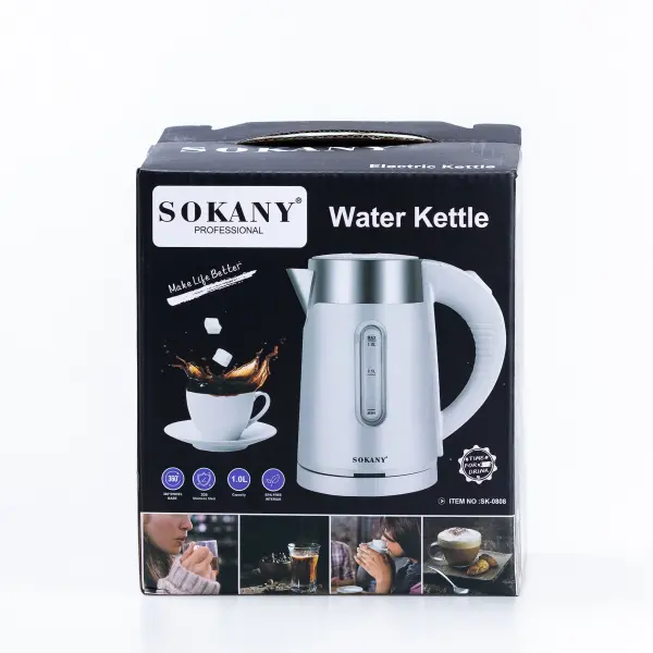 Електрочайник Sokany SK-0808 1200W Чорний_SK0808B_Milantium_5