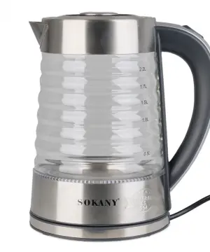 Електрочайник Sokany SK1027CST 2.2 літра скляний 2000 Вт з підсвічуванням_SK1027CST_Milantium_1