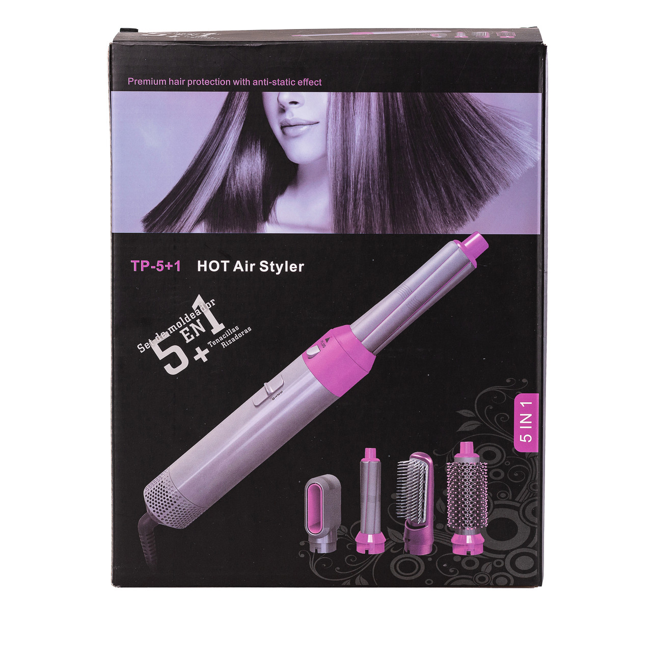 Фен стайлер для волосся 5 в 1 професійний Фіолетовий HP7956PUR_HP7956PUR_Milantium_5