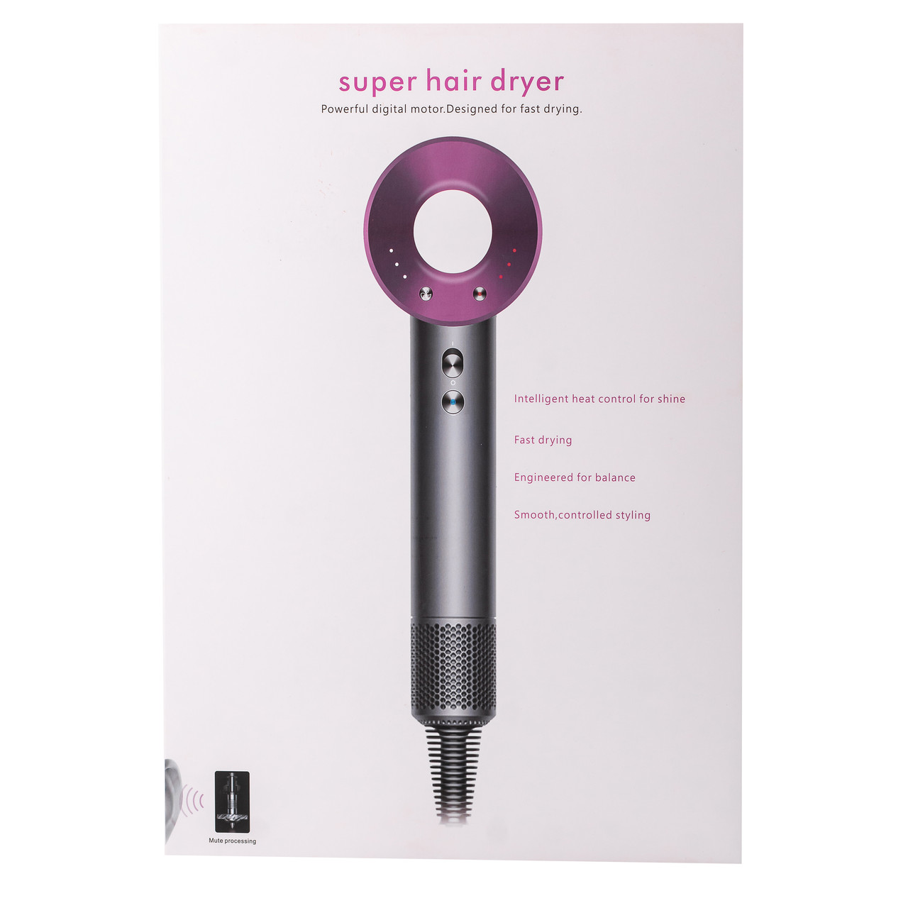 Стайлер 5в1 фен для волосся професійний Рожевий_PH770P_Milantium_4