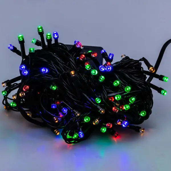 Гирлянда нить 10м на светодиодный черный провод 8 режимов работы_M200LEDML_Milantium_7