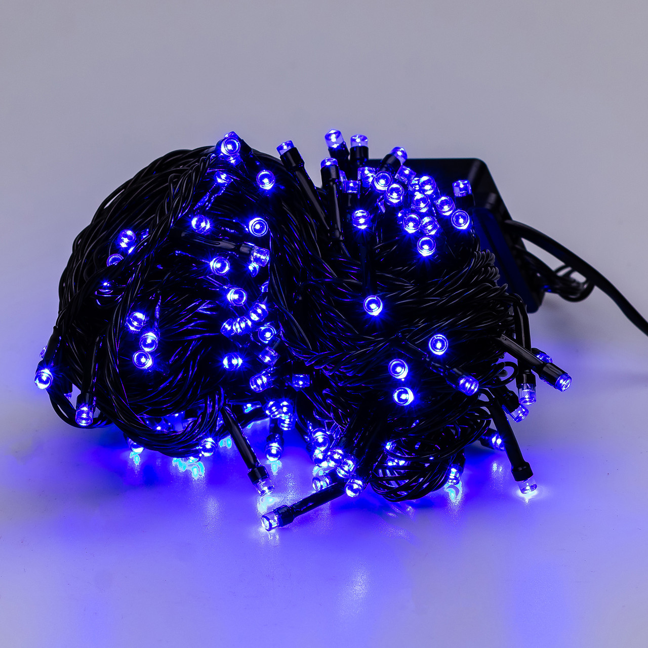 Гірлянда нитка 14м на 161 LED лампочок світлодіодна чорний провід 8 режимів роботи Синій M300LEDBL_M300LEDBL_Milantium_7