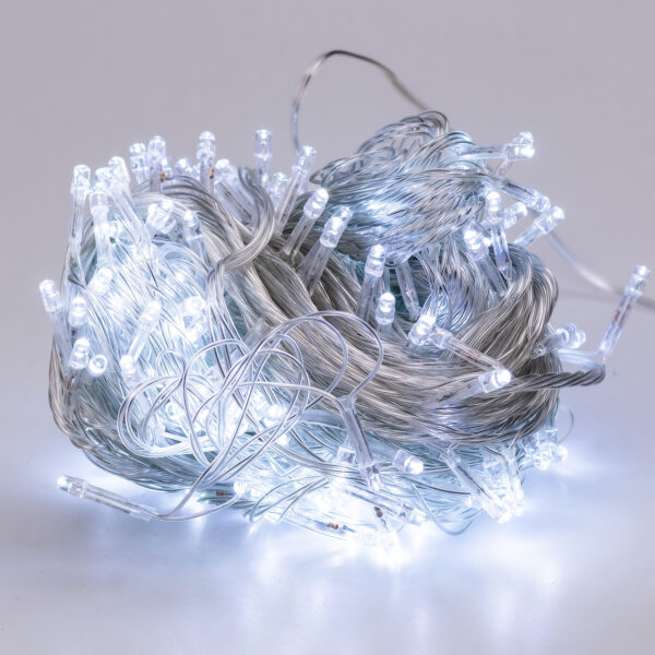 Гірлянда нитка світлодіодна GarlandoPro 190 LED лампочок 18м 8 режимів лед гірлянда Білий W400LEDW_W400LEDW_Milantium_7