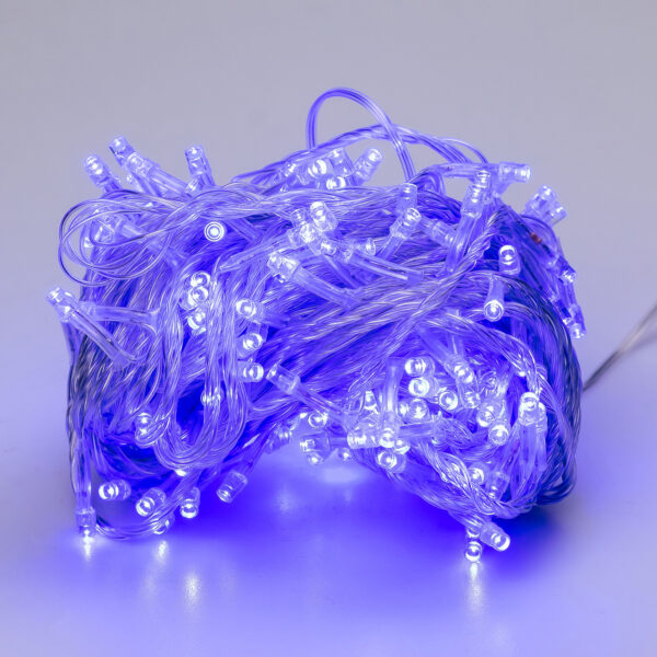 Гірлянда нитка світлодіодна GarlandoPro 190 LED лампочок 18м 8 режимів лед гірлянда Синій W400LEDBL_W400LEDBL_Milantium_7