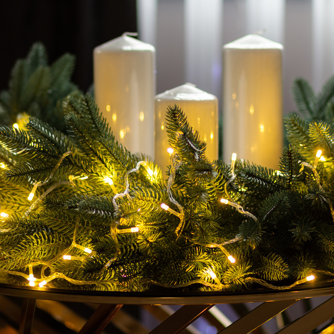 Гірлянда нитка світлодіодна GarlandoPro 190 LED лампочок 18м 8 режимів лед гірлянда Жовтий_W400LEDY_Milantium_2