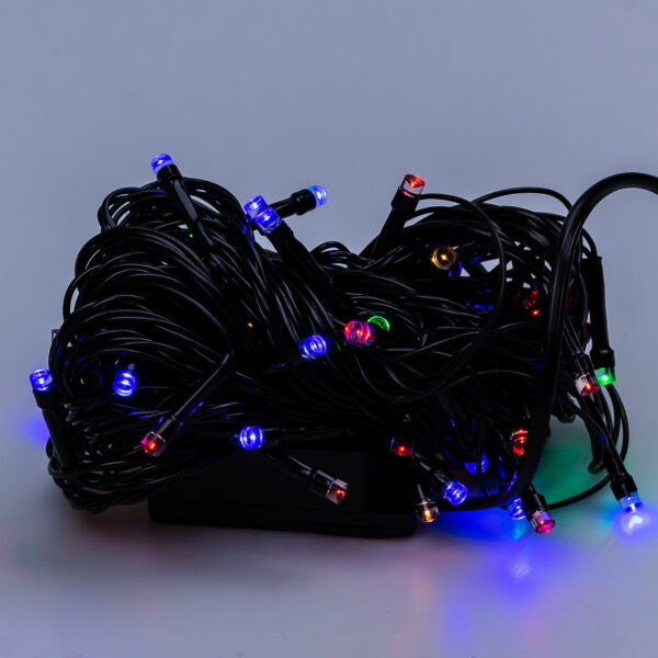 Гірлянда нитка 6м на 50 LED лампочок світлодіодна чорний провід 8 режимів роботи M100LEDML_M100LEDML_Milantium_7