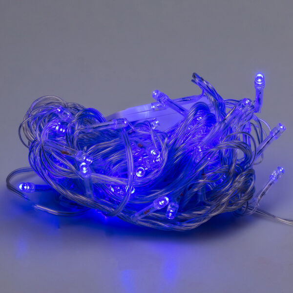 Гірлянда нитка світлодіодна GarlandoPro 50 LED 6м 8 режимов гірлянда новорічна Синій_W100LEDBL_Milantium_7