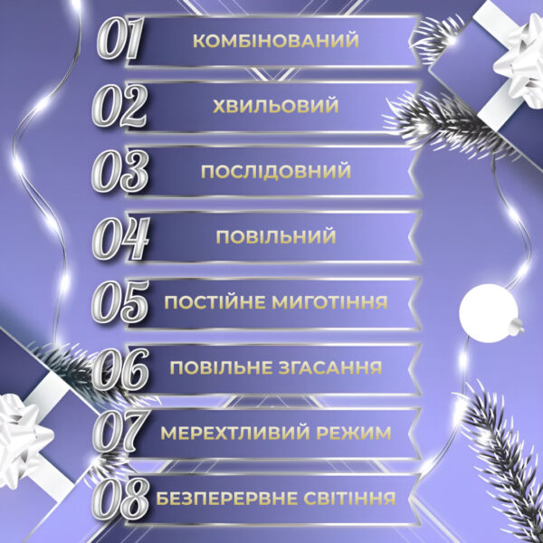 Гірлянда Роса Крапля 50 метрів 500 LED лампочок світлодіодна гірлянда в котушці мідний дріт 50 м 8 функцій + пульт_1733035W_Milantium_5