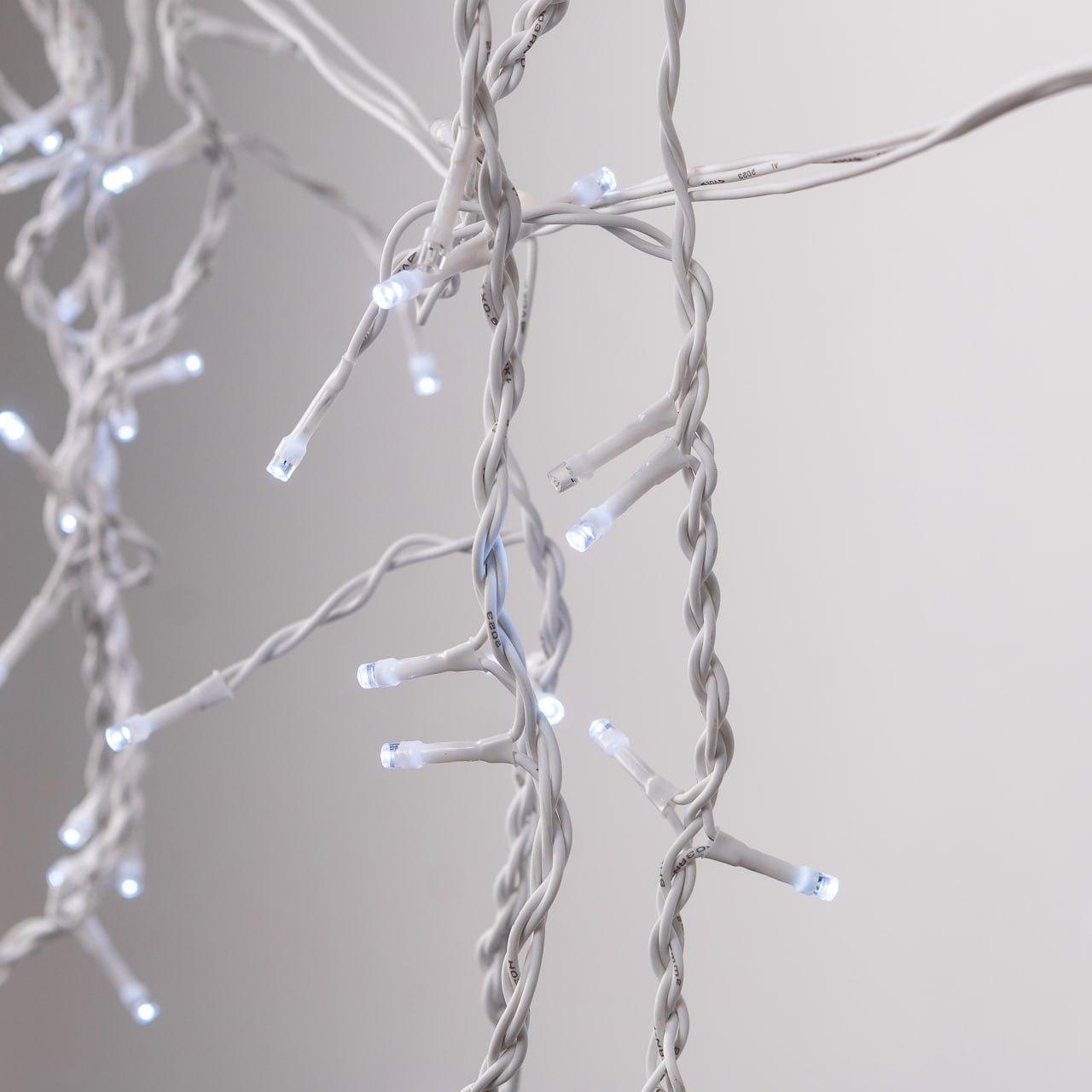 Гирлянда уличная светодиодная 90 ВЕЛ 3 метри білий дріт бахрома 18 ниток Білий 3МWW_3МWW_Milantium_2